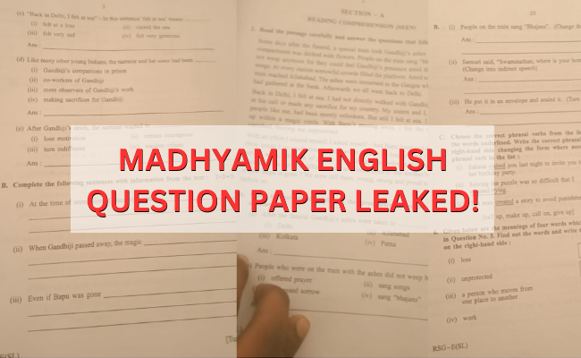 माध्यमिक: अंग्रेजी का पेपर हो गया लीक? सुकांत मजुमदार ने लगाया आरोप