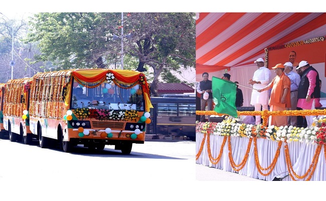 यूपी में शुरू हुई राजधानी बस परिसेवा, 75 जिलों को लखनऊ से जोड़ेगी