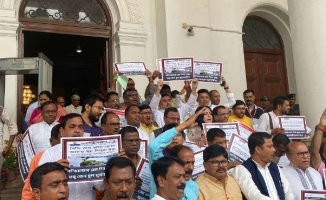 BJP demand statement on Adenovirus situation, stage protest in Assembly