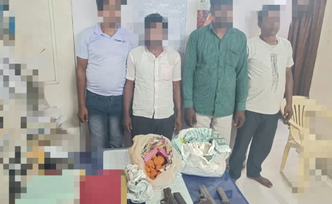 4 arrested in Bengal with 10 kg explosives, firearms