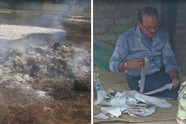 भांगड़ के मैदान में जलाए जा रहे थे सरकारी दस्तावेज, पहुंची सीबीआई