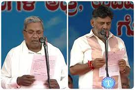 कर्नाटक में सिद्धरमैया ने ली सीएम पद की शपथ, डीके शिवकुमार बने डिप्टी सीएम