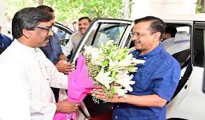 हेमंत सोरेन से मिले दिल्ली और पंजाब के मुख्यमंत्री