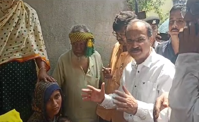 Congress leader Adhir Chowdhury visits family of party worker shot dead in Murshidabad district
