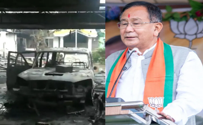 Manipur violence: Mob sets Union Minister RK Ranjan Singh’s house in Imphal on fire