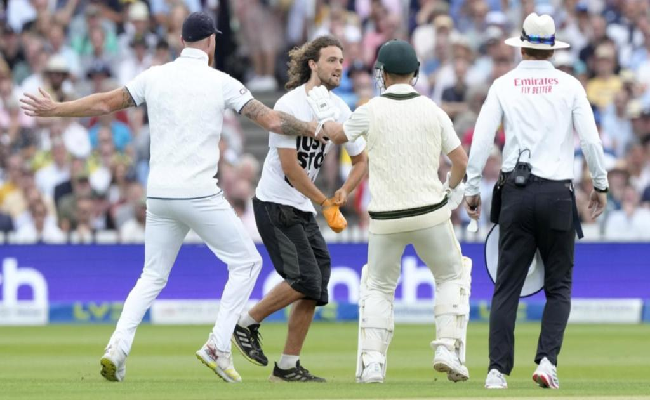 Protesters disrupt second Ashes Test at Lord's, threaten pitch destruction