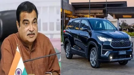 गडकरी ने शत-प्रतिशत इथेनॉल से चलने वाली इनोवा कार की लॉन्च