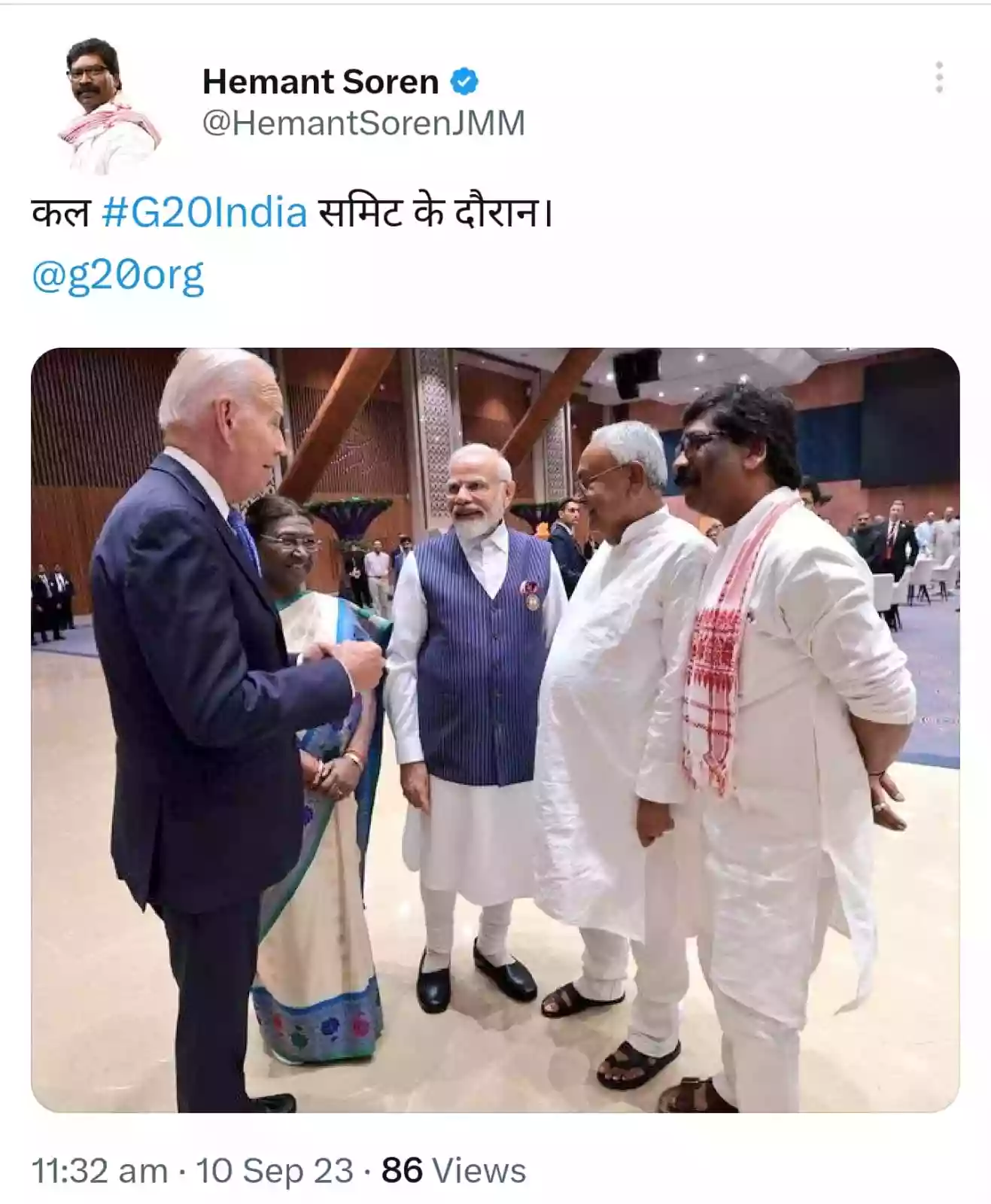मुख्यमंत्री ने साझा की जी-20 समिट की तस्वीरें