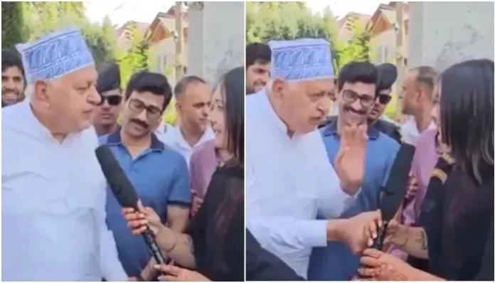 NC leader Farooq Abdullah slammed for inappropriate interaction with female journalist, video surfaced on internet