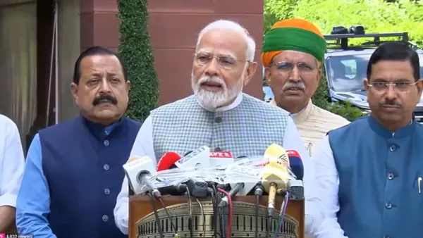 प्रधानमंत्री ने संसद के बाहर कहा, यह ऐतिहासिक निर्णयों का सत्र