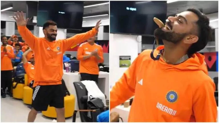 विराट कोहली को ड्रेसिंग रूम में मिला खास मेडल, फील्डिंग कोच ने किया सम्मानित