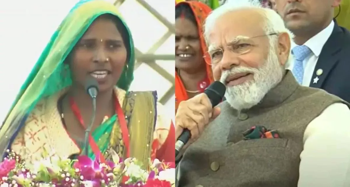  PM Modi encourages woman to contest elections during Varanasi visit