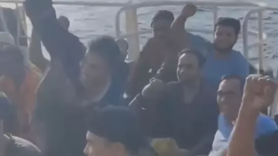 Rescued crew chant 'Bharat Mata ki Jai' post Indian Navy's operation on hijacked ship; Visuals Surfaced