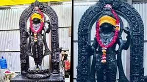 गर्भगृह में रखी गई श्रीरामलला की मूर्ति की पहली तस्वीर आई सामने
