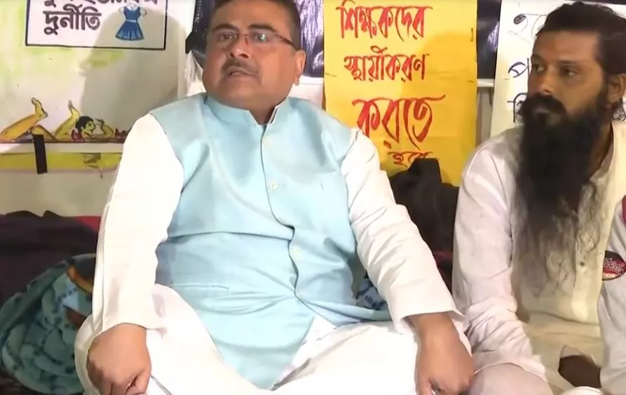 Subhendu Adhikari joins DA protesters, calls for surrounding secretariat