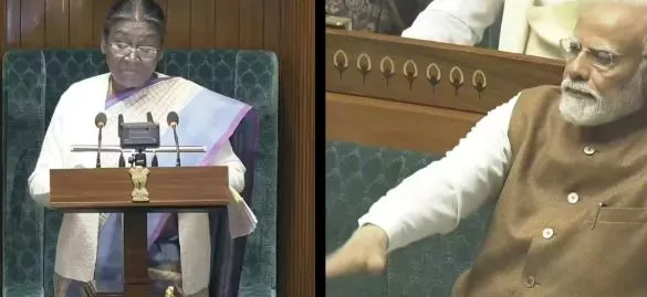 Parliament echoes 'Jai Shri Ram' as President Murmu praises Modi | Watch video
