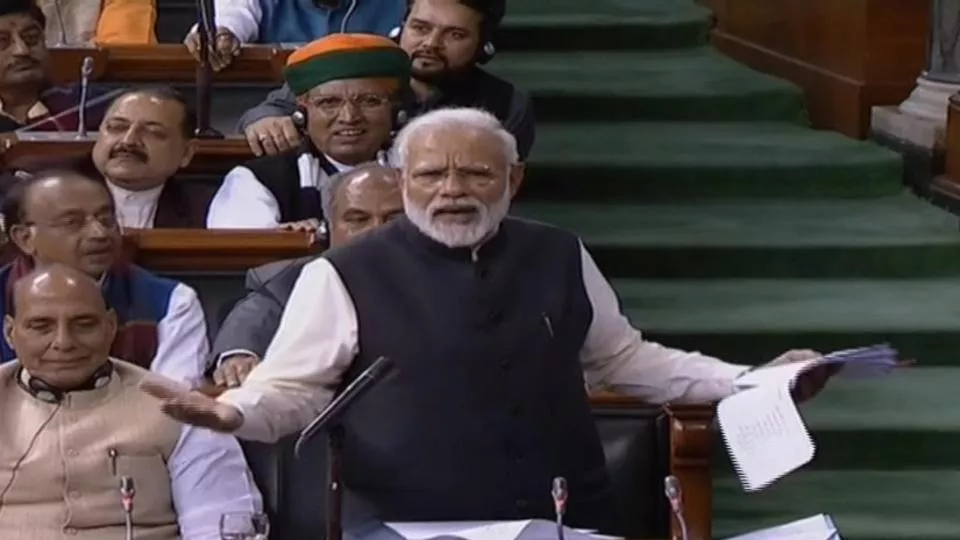 PM Modi criticizes Congress in Lok Sabha, alleges failure in opposition role