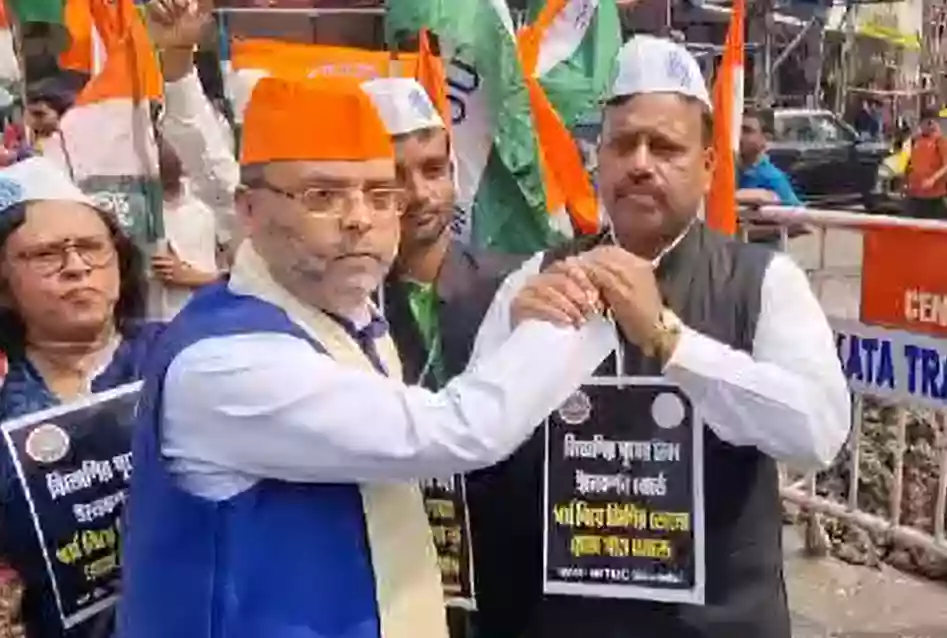 BJP allegedly freezes Congress donation fund; INTUC protests erupt in Kolkata