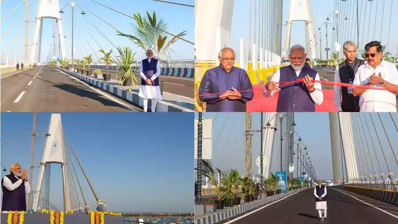 PM Modi inaugurates Sudarshan Setu, India's longest cable-stayed bridge in Gujarat's Dwarka 