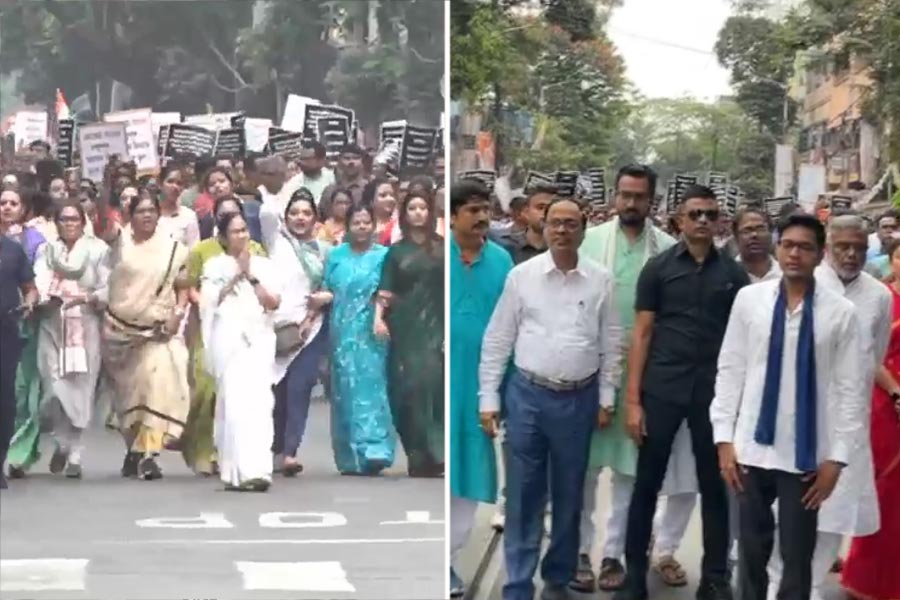 ममता ने की पदयात्रा, कहा : बंगाल महिलाओं के लिए सबसे सुरक्षित, संदेशखाली पर झूठ फैलाया जा रहा