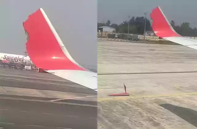 कोलकाता हवाई अड्डे पर आपस में टकराए दो विमानों के पंख