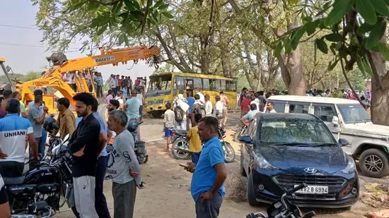 Six children dead, 15 injured in Haryana school bus overturn