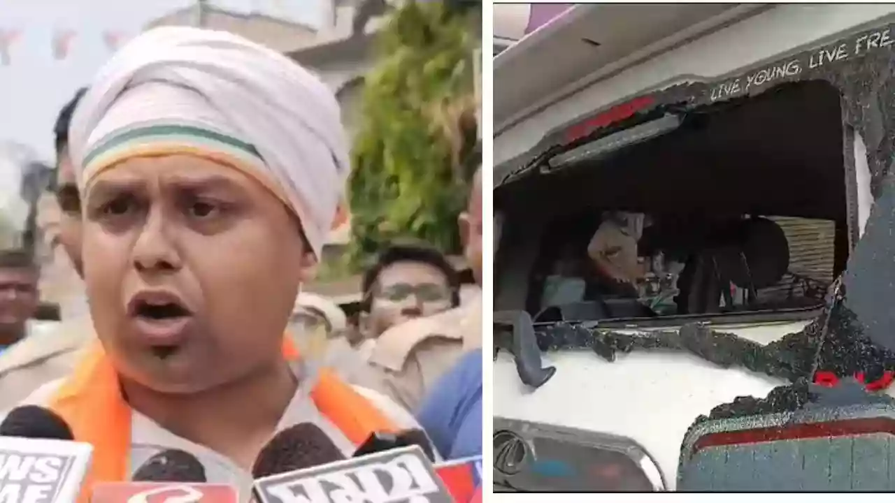 BJP leader Kaustab Bagchi's car vandalized in Barrackpore, occupants injured