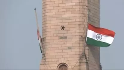 Indian flag flies at half-mast observing national mourning for Iranian Prez