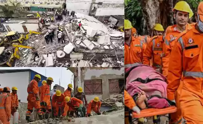 देवघर में तीन मंजिला इमारत ढही, कई लोग दबे, बचाव कार्य जारी