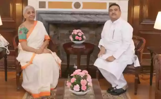 Suvendu meets Nirmala Sitharaman, warns of impending financial crisis in Bengal