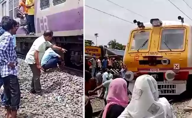 डायमंड हार्बर लोकल ट्रेन में लगी आग, रेल परिसेवा प्रभावित