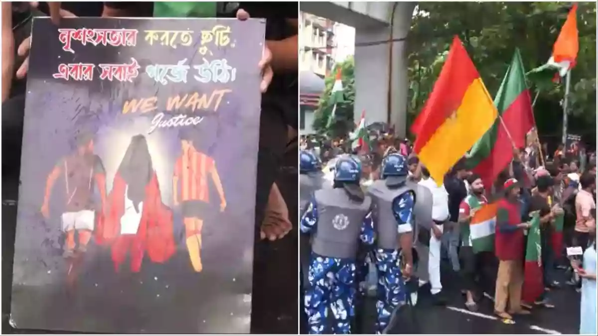 कोलकाता रेप केस के विरोध में बवाल, साल्टलेक में  फुटबॉल समर्थकों पर पुलिस ने किया लाठीचार्ज, कई घायल