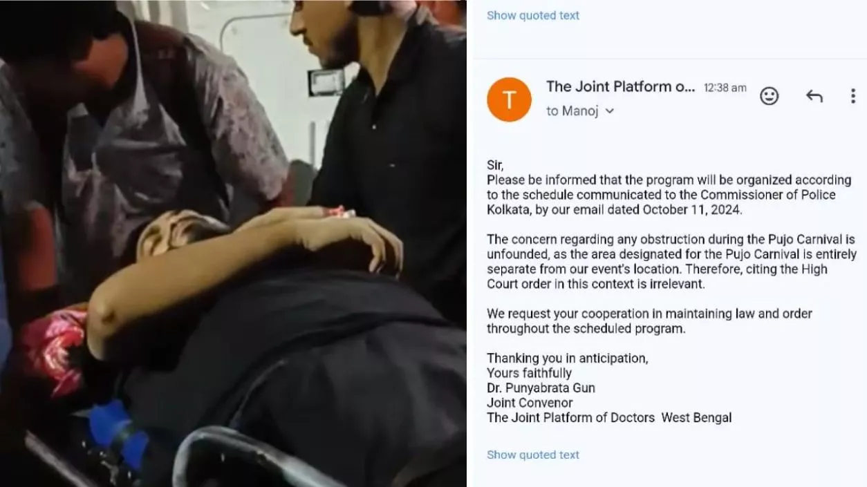 Jr doctors demand justice for Abhaya as conditions worsen; confirm protest at Droh carnival
