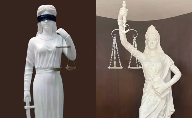 Justice 'sees everyone equally' as lady justice gets new look - No blindfold and constituion in hand