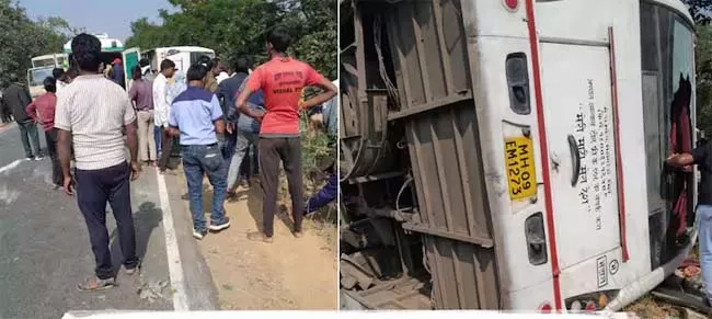 महाराष्ट्र के गोंदिया में बस पलटने से 10 की मौत, 35 घायल