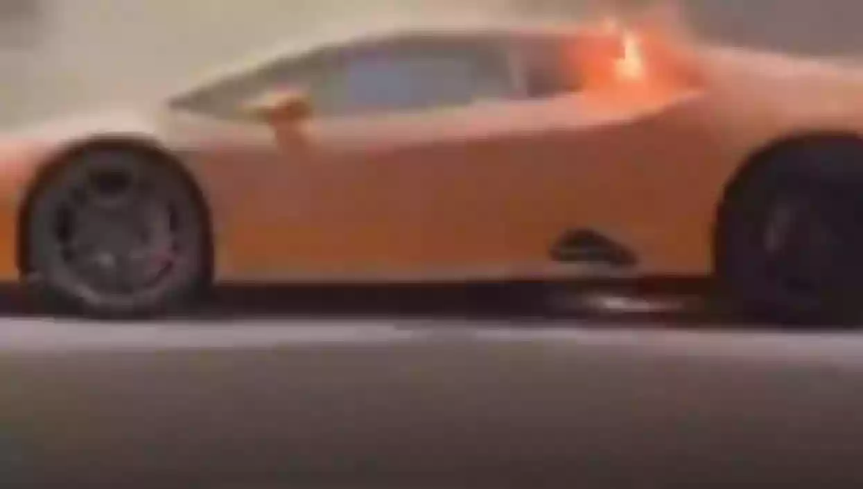 Moving Lamborghini catches fire on Mumbai’s Coastal road | Watch video