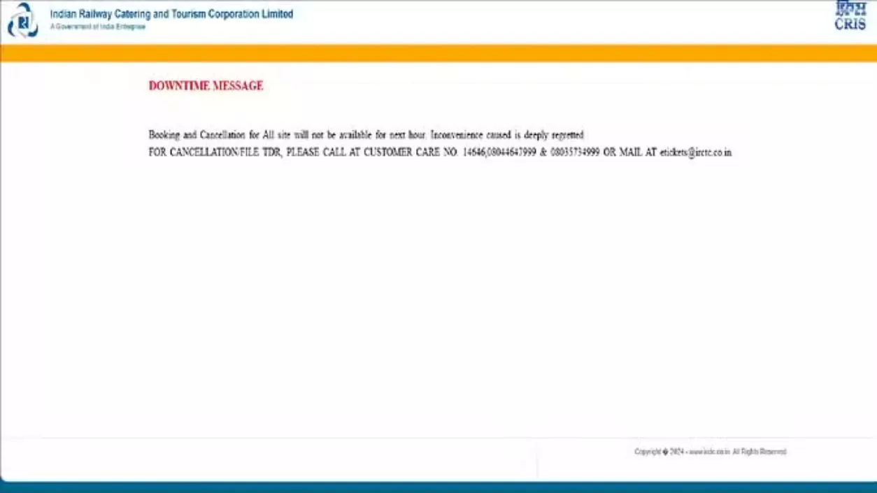 IRCTC outage disrupts Tatkal bookings for the 3rd time this month