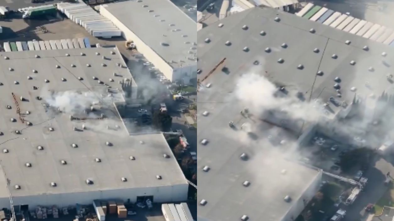 Airplane crashes into building near Los Angeles | Watch video