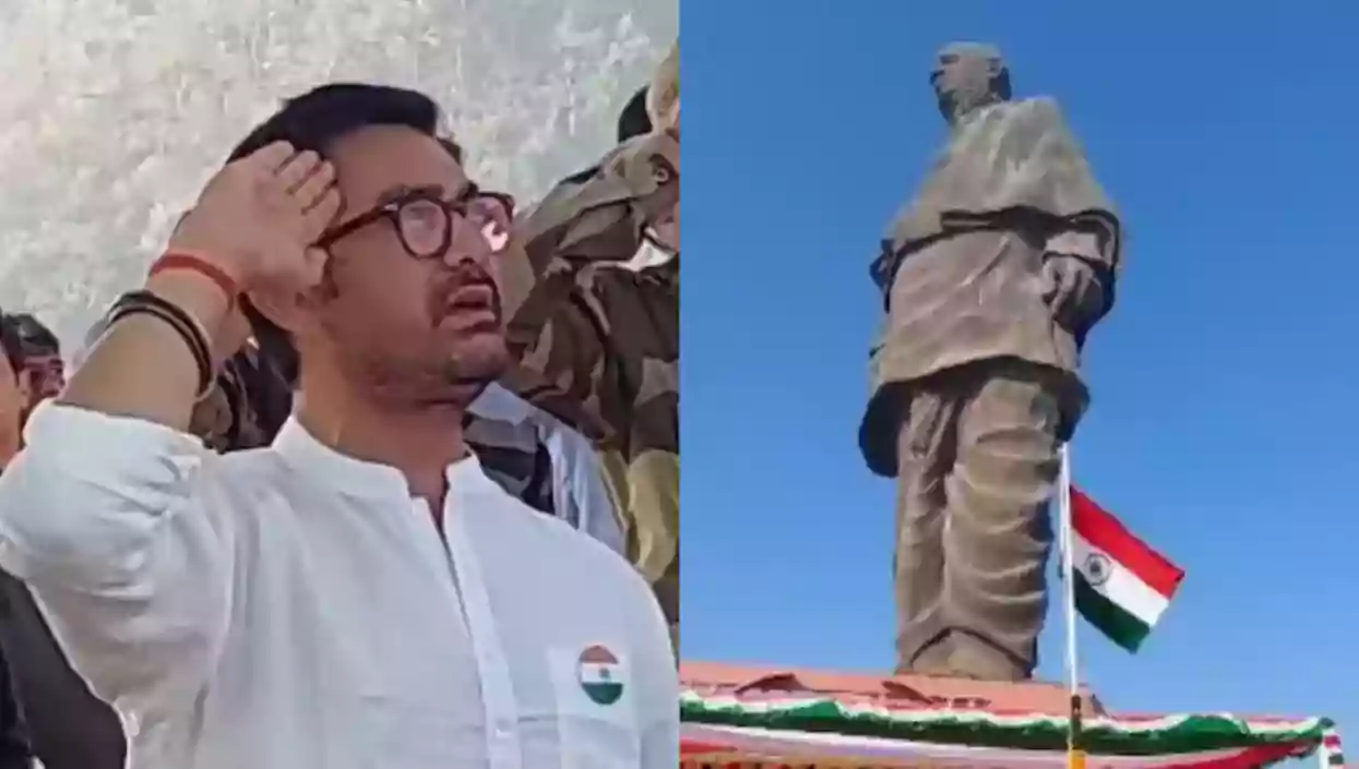 Aamir Khan pays tribute to Sardar Patel at Statue of Unity on Republic Day 2025