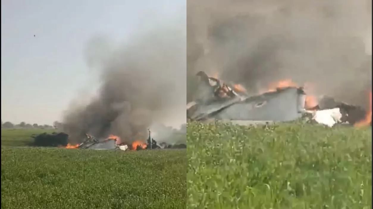 Indian Air Force's fighter jet crashes in Madhya Pradesh's Shivpuri