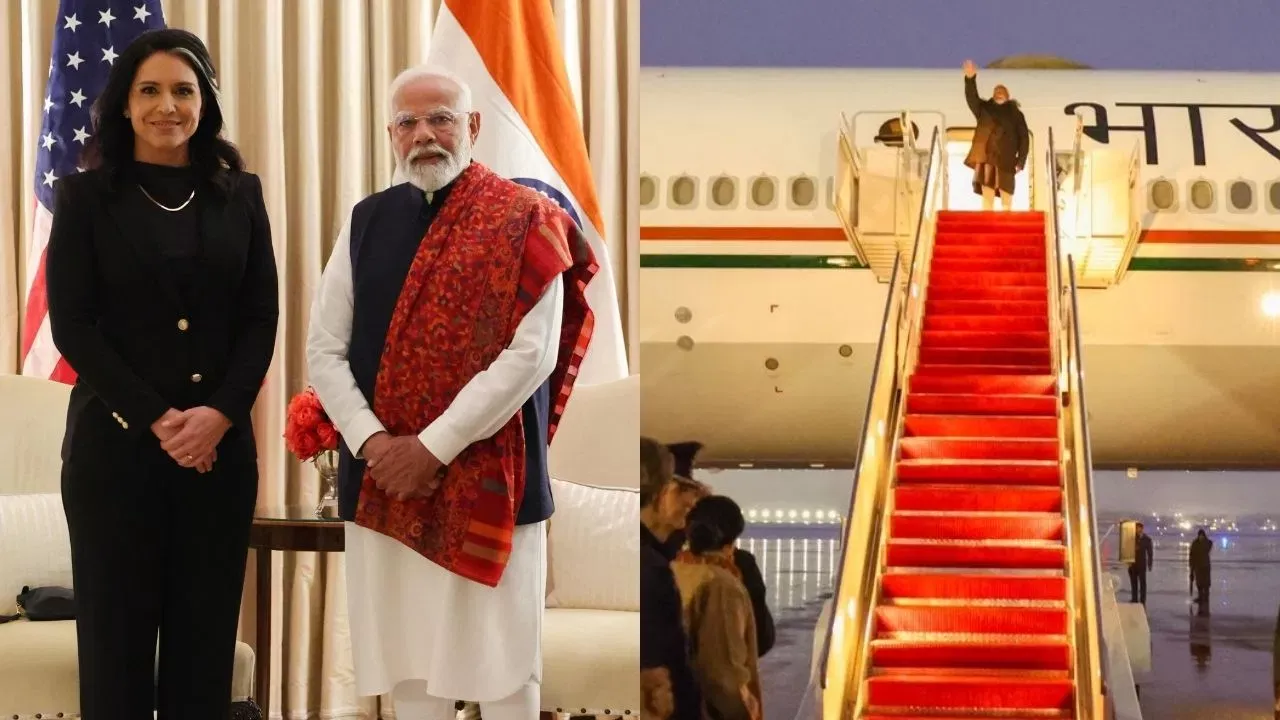 प्रधानमंत्री मोदी पहुंचे अमेरिका, वाशिंगटन में जोरदार स्वागत, ट्रंप से होनी है मुलाकात 