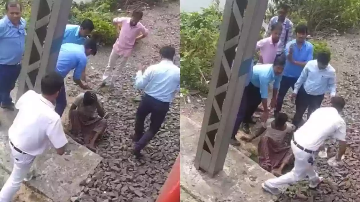 Howrah-Panskura local train stopped in time, man rescued from tracks at Sankrail