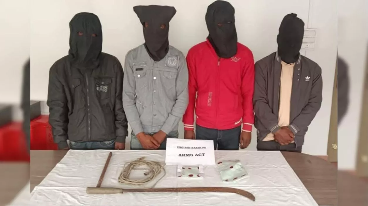 Police foil major robbery plot in Malda, arrest 4 with arms