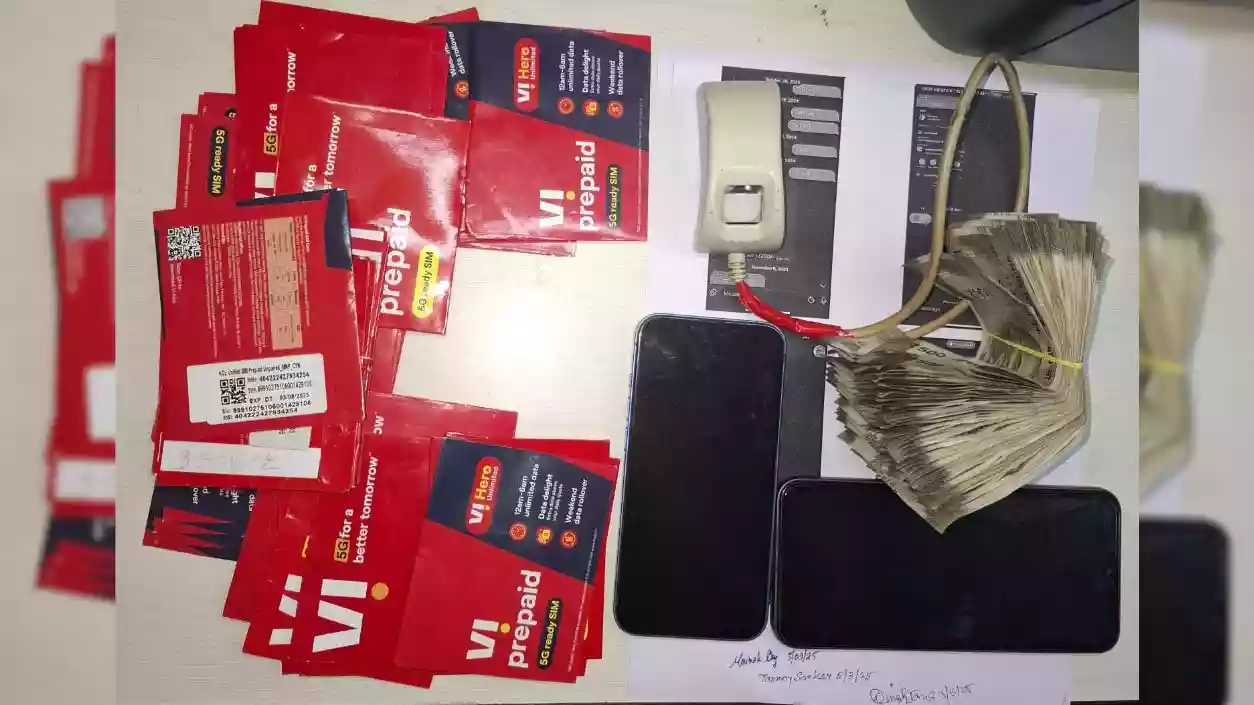 Two arrested in major cyber crime raid in Behala, over 90 SIM cards seized
