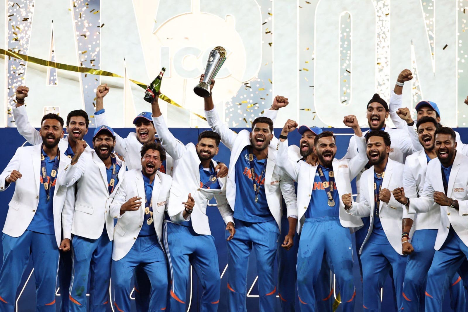 INDIA WINS CHAMPIONS TROPHY 2025; beat New Zealand by 4 wickets