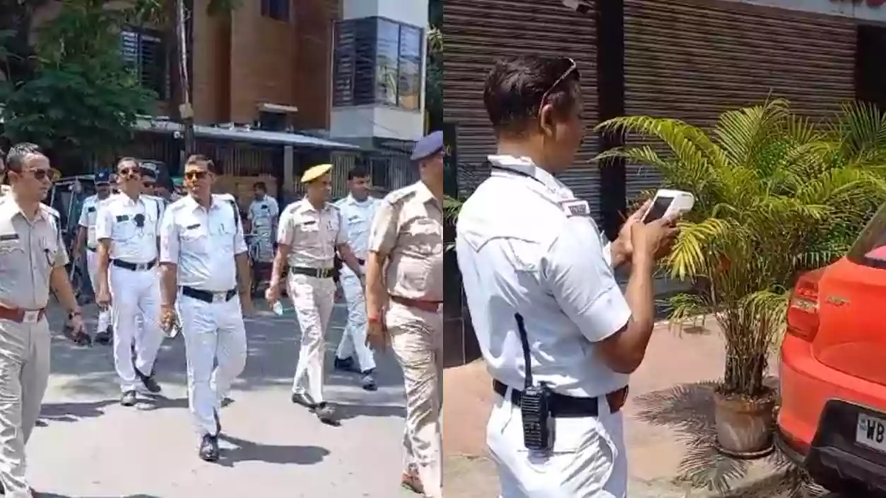 Bidhannagar Police crackdown on illegal parking in Salt Lake, vehicles removed