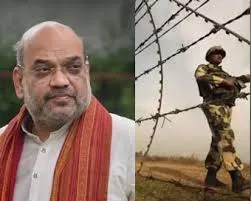 केंद्रीय गृह मंत्री अमित शाह ने भारत-पाकिस्तान सीमा पर बीएसएफ की अग्रिम चौकी का किया दौरा