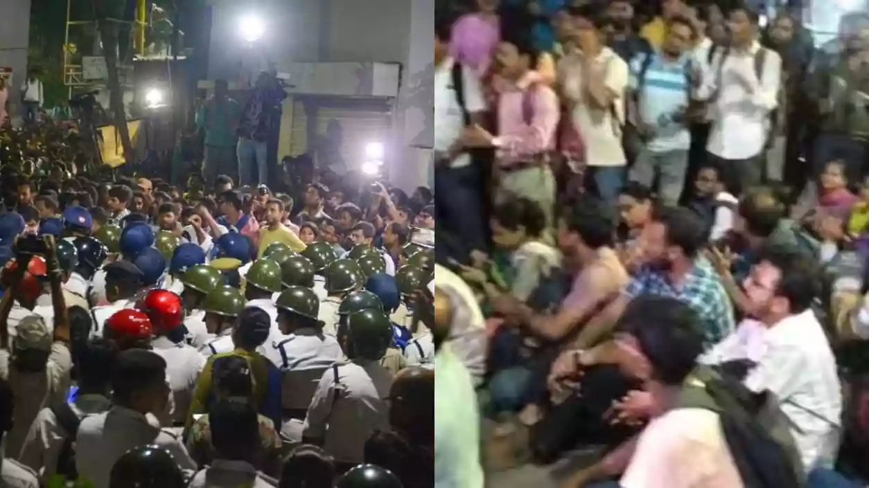 Sacked teachers scuffle with cops during nightlong protest at SSC Bhawan; RAF deployed