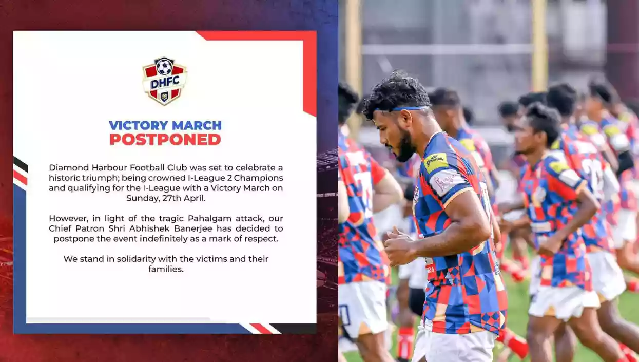 Diamond Harbour FC postpones victory march after Pahalgam terror attack