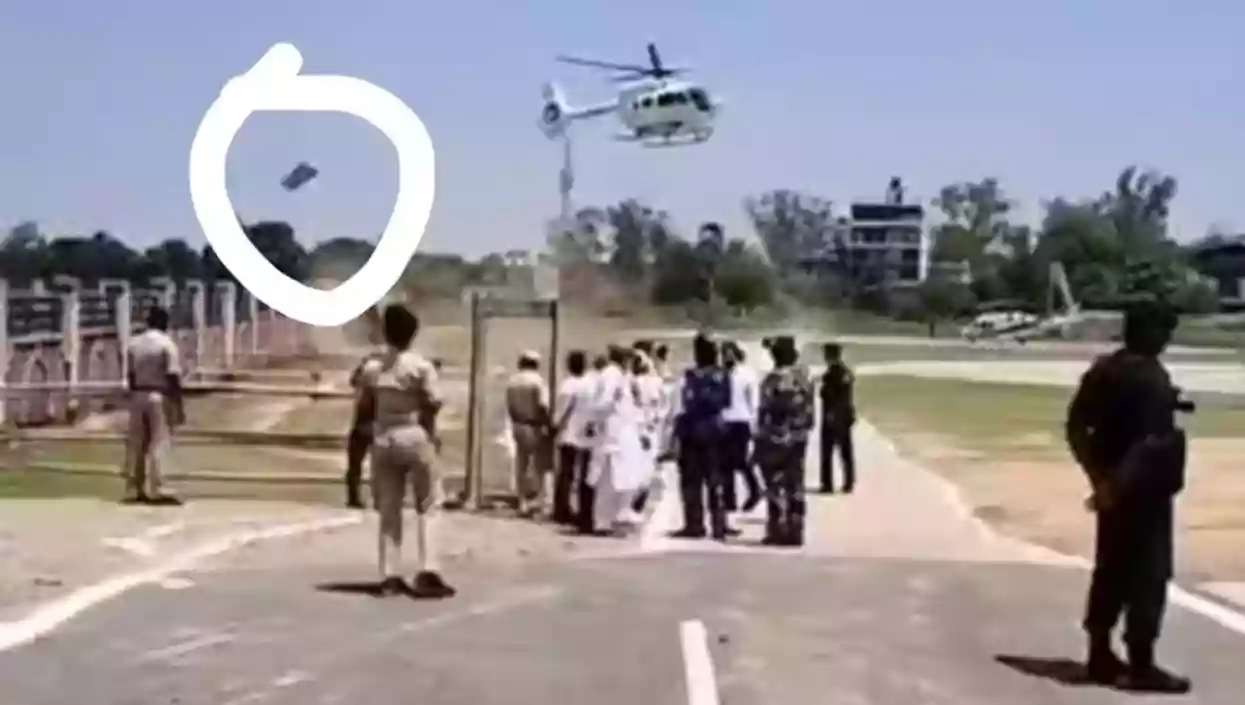 Tin shed flies off during CM Nitish Kumar's helicopter landing in Rajgir 